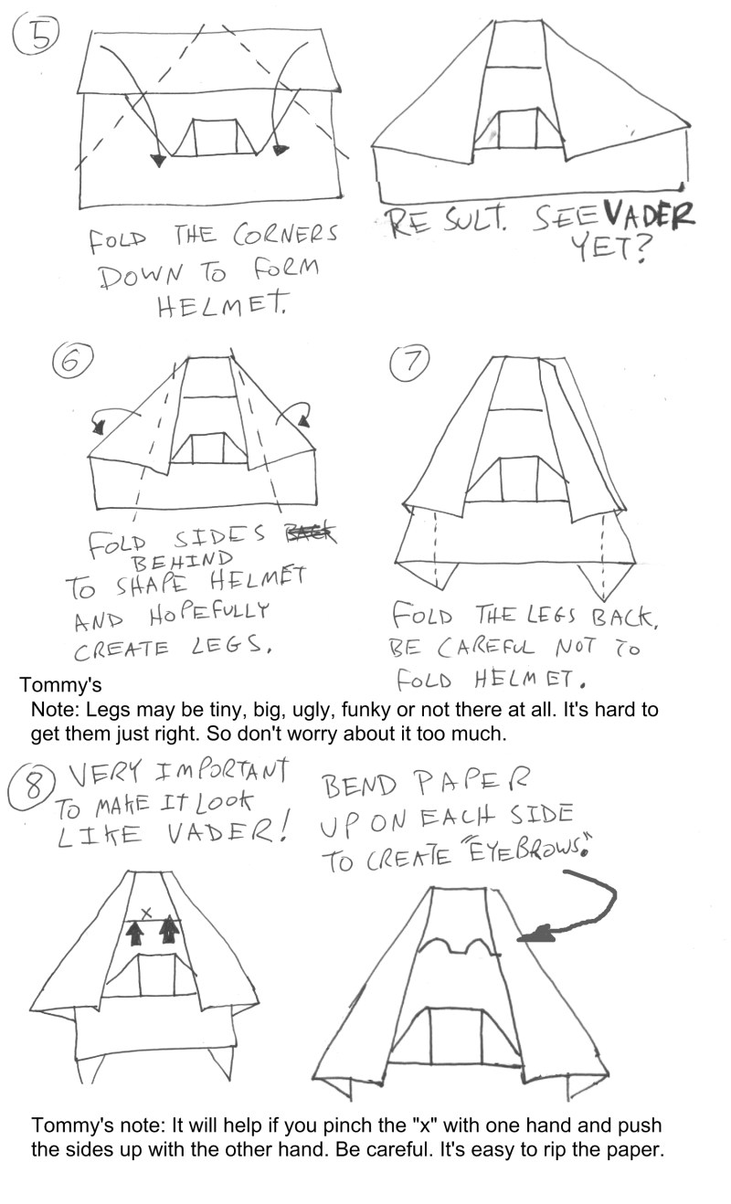 how to make origami star wars finger puppets