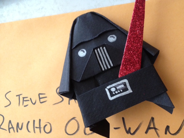 Okay, this time Darth Paper really is leaving for Rancho Obi Wan! Origami Yoda