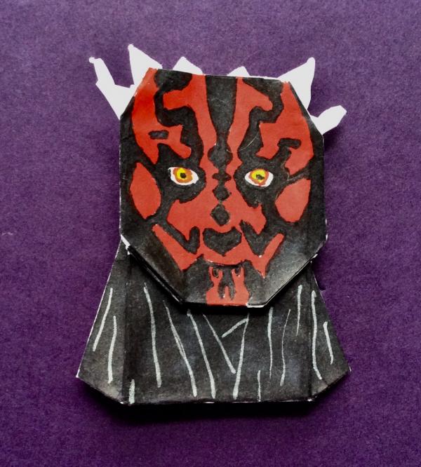Origami Darth Maul reaching new heights! | Origami Yoda