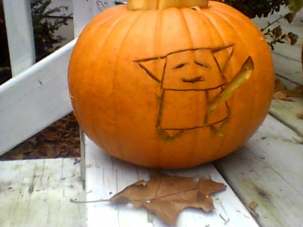 Yoda pumpkin Origami Yoda