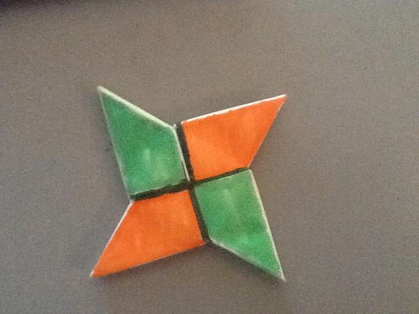 My brothers origami ninja star Origami Yoda