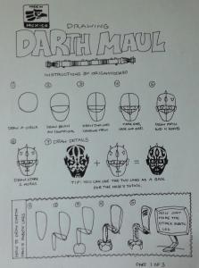How to draw Darth Maul | Origami Yoda